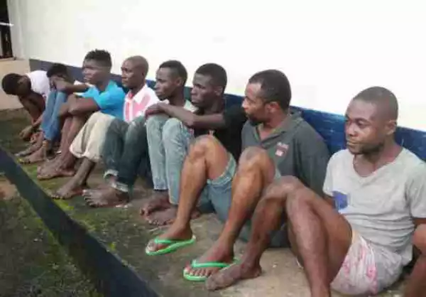 14-year-old Cultist, Others Nabbed With Gun And Charms In Abia State (Photos)